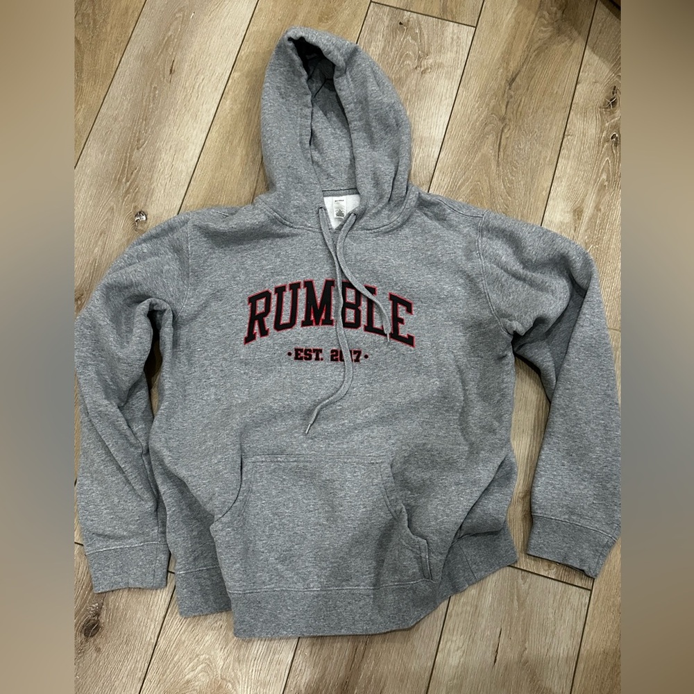 Rumble Gray Pullover Hoodie -